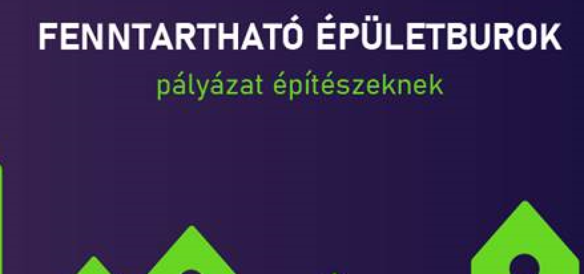 Fenntartható épületburok felirat