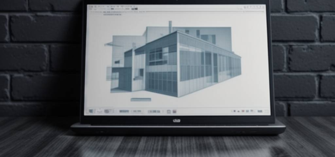 laptop szürke háttérrel